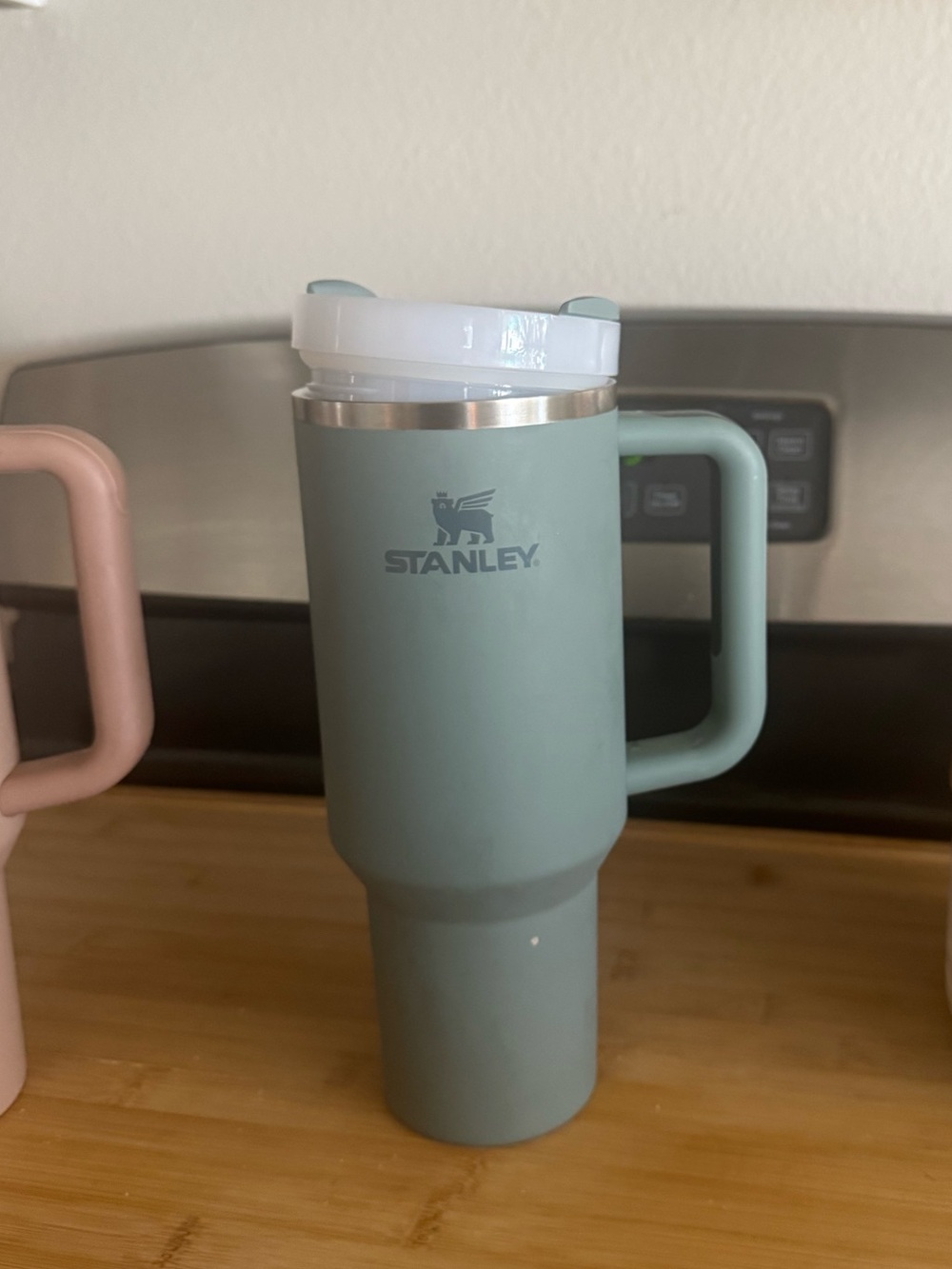 Stanley Matte Sage Travel Tumbler with Handle